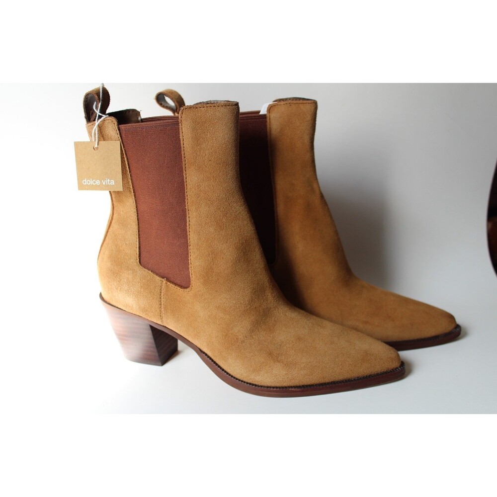 Dolce Vita Shadie H2O Heeled Boots Brown Suede Size 6 NEW in box